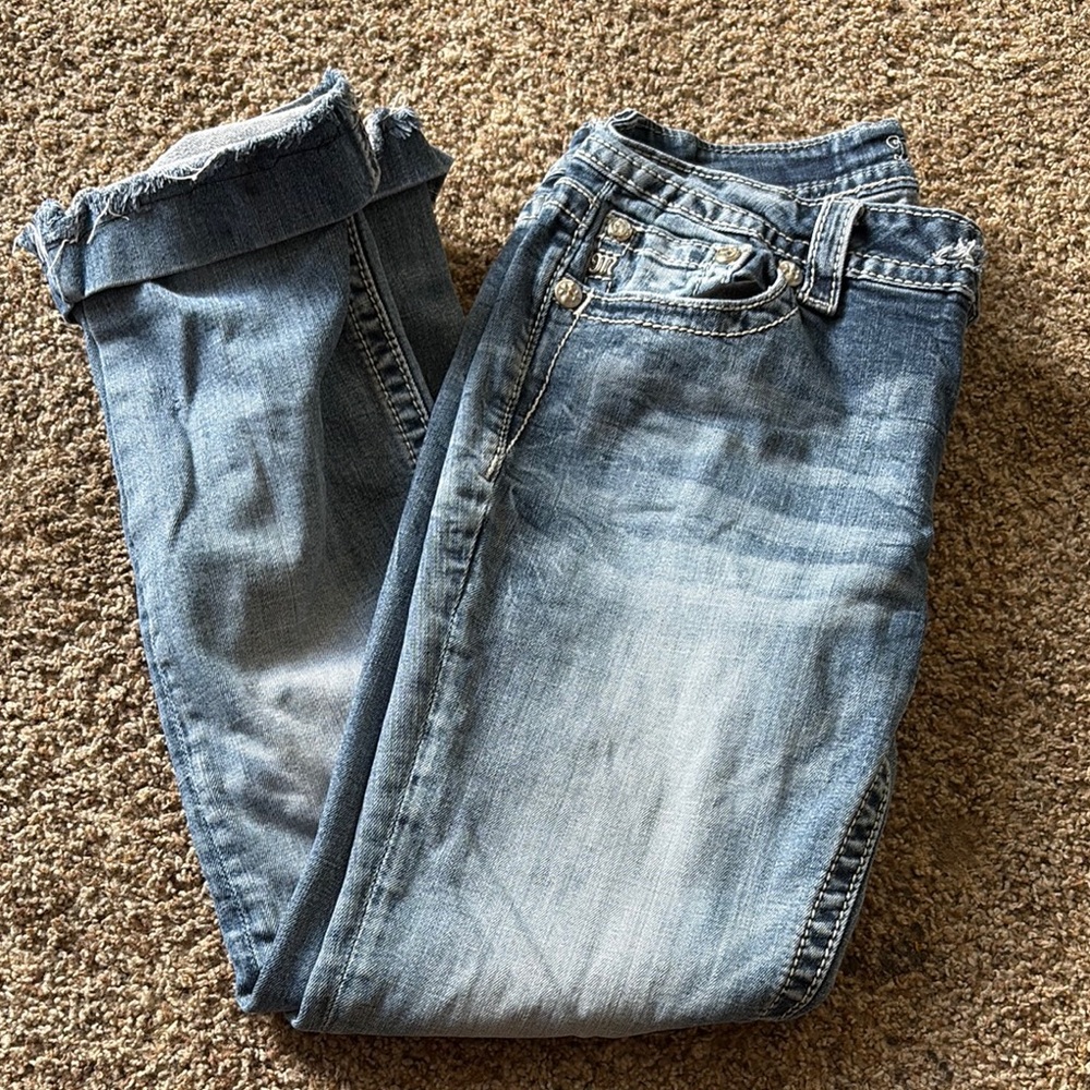 Miss Me Blue boot Jeans with Distressed Look